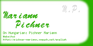 mariann pichner business card